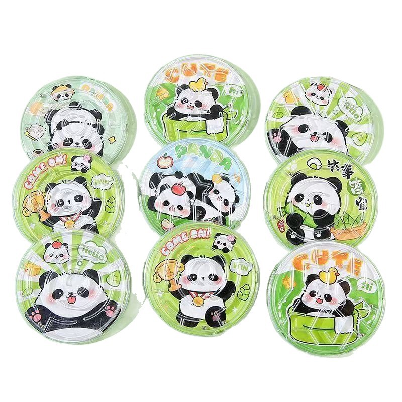 熊猫走珠迷宫训练益智玩具掌上平衡滚珠儿童迷宫幼儿园奖励小礼品白底实物图