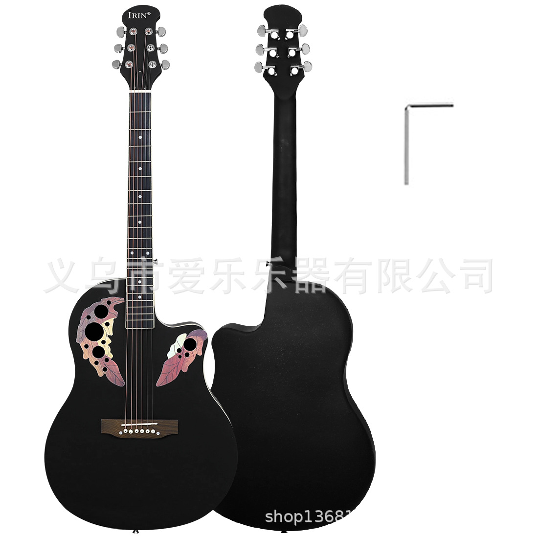 Irin 41-inch folk Guitar, spruce top acoustic guitar, adult beginners practice round-back acoustic guitar Item Picture