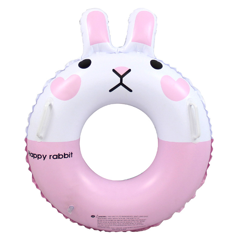 Best-selling thickened little rabbit animal swimming ring, cross-border PVC inflatable life buoy, cartoon Koni Rabbit children's swimming ring Item Picture