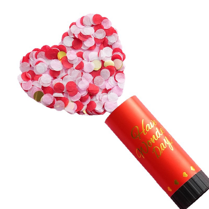 礼炮喜庆/礼炮/直播间礼炮/礼花炮/彩带礼炮白底实物图