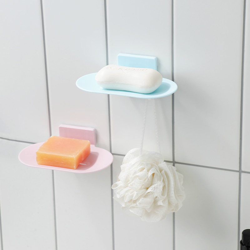 Simple soap box, wall-mounted soap box without drilling, bathroom soap box, storage rack, bathroom draining soap rack details Picture