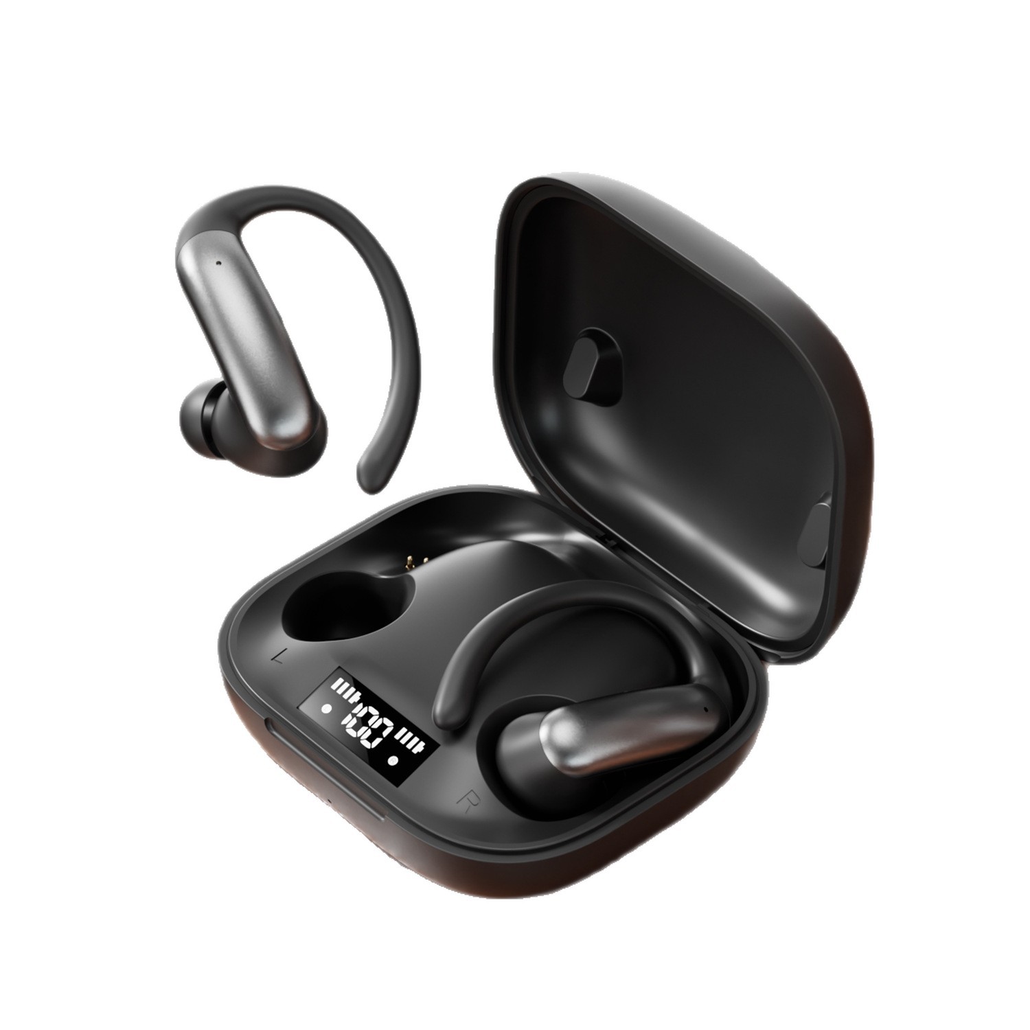 Nuevo producto smart crossover nuevo M144 orejar montado OWS semi-en el oído abierto bluetooth auriculares con doble pantalla de número modelo privado Item Picture