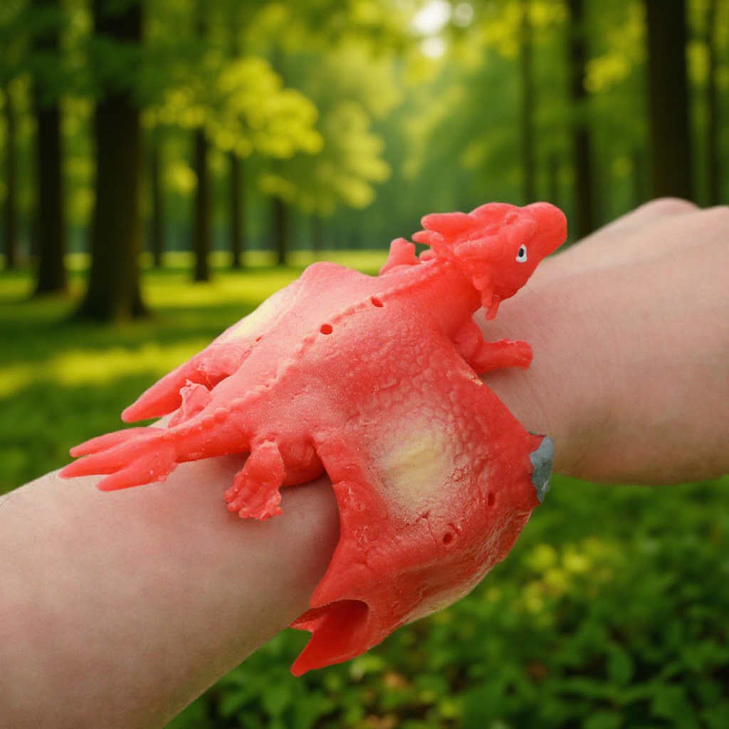 儿童啪啪圈手环丛林动物捏捏减压神器创意可爱老鹰恐龙变形小玩具