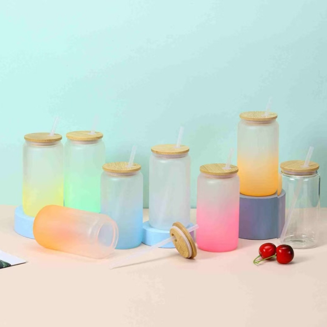 Factory direct sales of 16oz cylindrical straw cups, student straw cups, factory wholesale details Picture