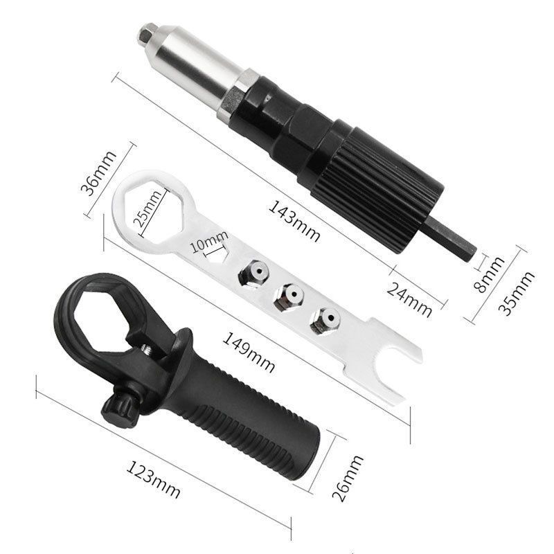 Electric riveting gun, adapter nut gun, riveting blind rivets, electric drill, electric upgrade riveting gun, riveting gun