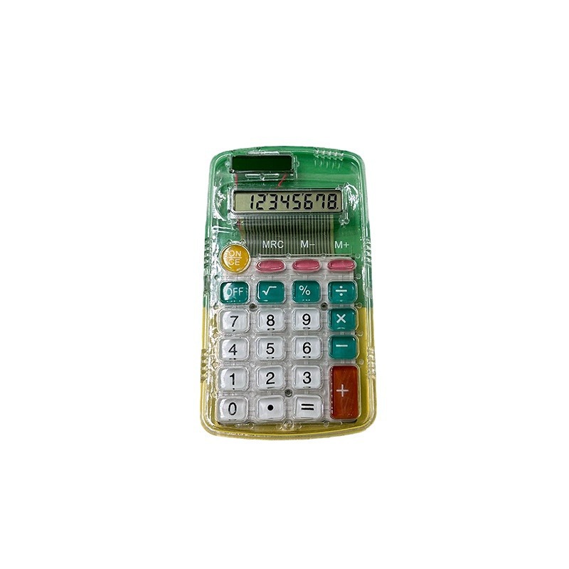 Direct sales from the manufacturer of the solar-powered transparent 402 portable color cartoon calculator for primary school students Item Picture
