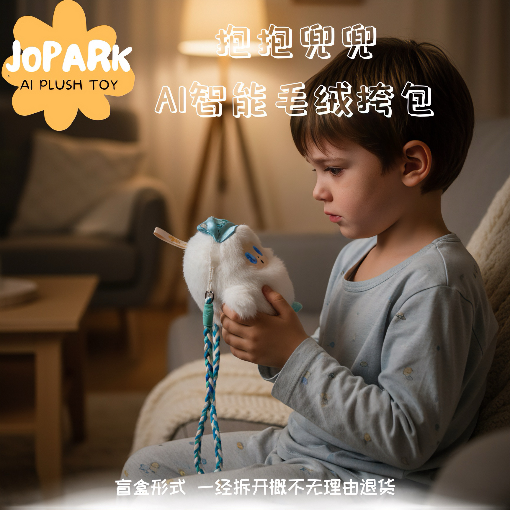 Jopark抱抱兜兜AI智能玩具陪伴互动安抚玩偶百搭背包斜跨单肩包包