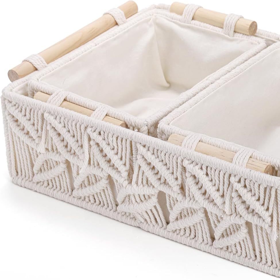 Customized Amazon best-selling cotton rope hand-woven storage boxes, desktop storage boxes, sundries basket covers, installation baskets details Picture
