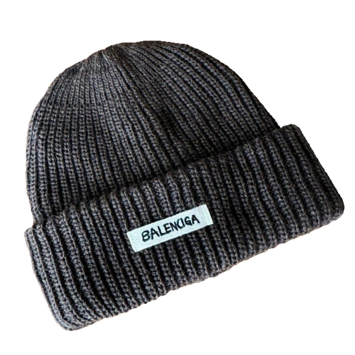 Autumn and winter versatile fabric label knitted cap, thickened headband to show off face, small woolen cap for cold protection and warmth, ear-protecting headband, cold cap Item Picture