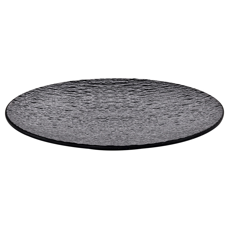 Melamine plates, black imitation porcelain round plates, shallow plates, flat plates, plastic Western-style steak plates, pasta plates, vegetable plates, commercial Application Scenario