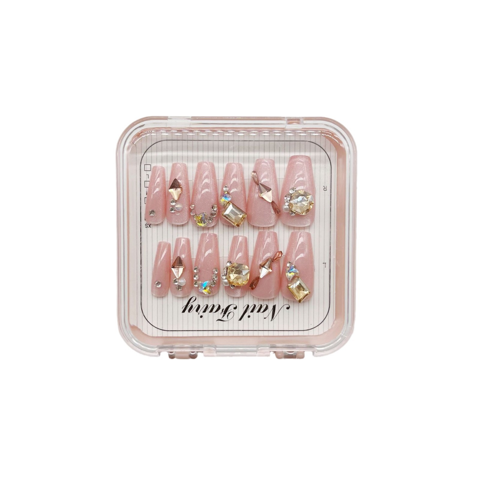 Wholesale of wearable nail pads, cat's eye dot diamond nail stickers, pure and hot girl nail stickers Item Picture