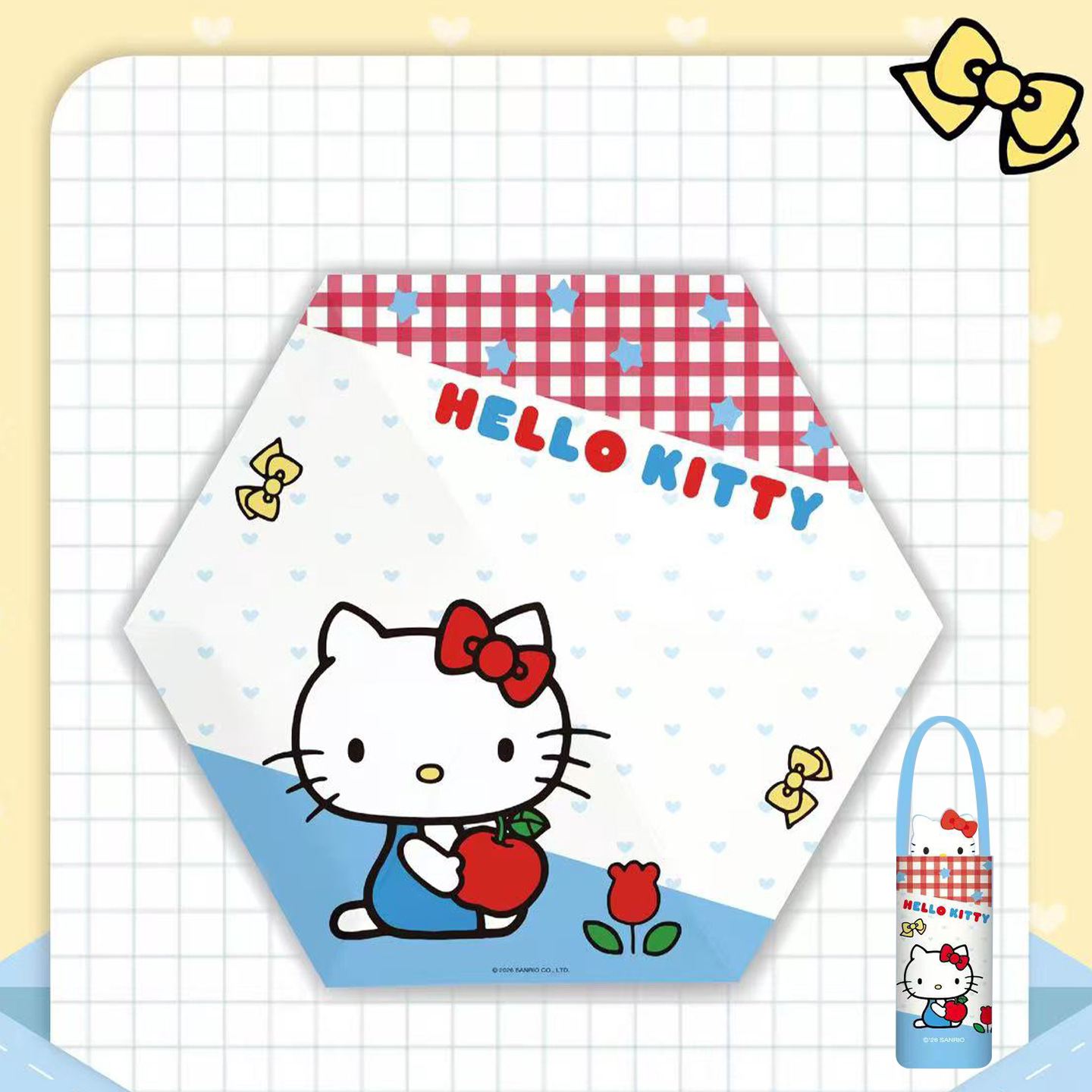 Sanrio officially authorized HelloKitty 50% off sun protection vinyl umbrella, cute and cartoonish Item Picture
