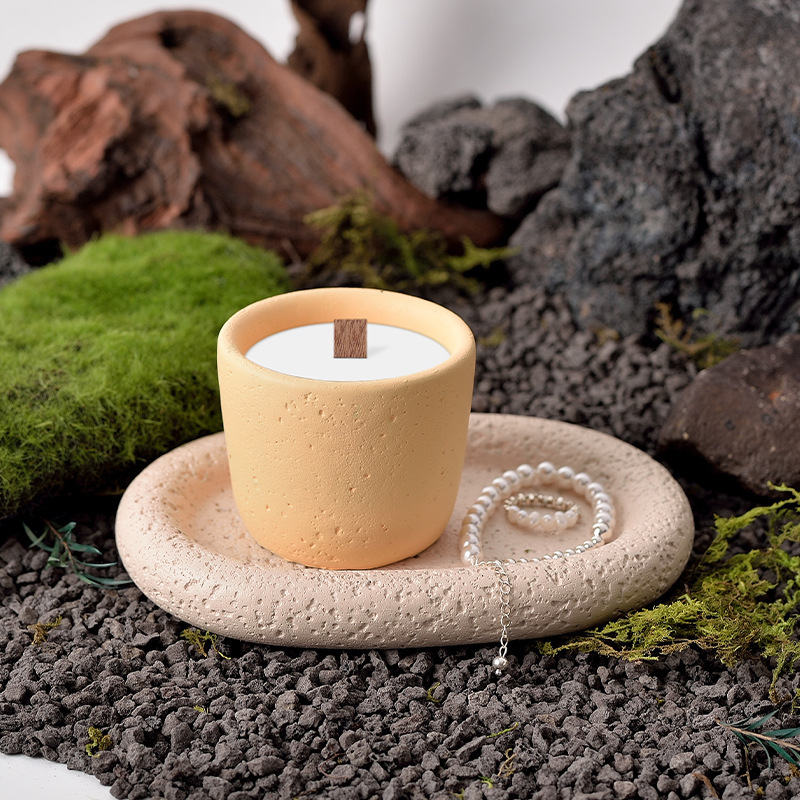 北欧简约水泥大号香薰蜡烛杯水泥容器可DIY香薰蜡烛空杯烛台摆件细节图