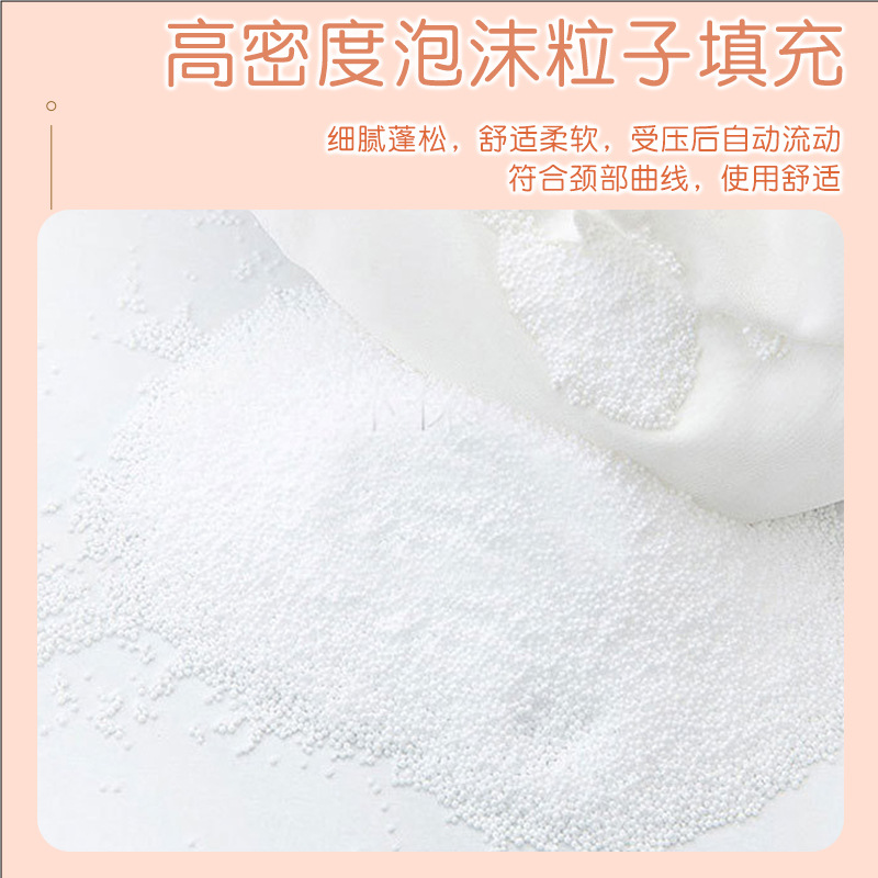 Fine-striped foam deformed particle U-shaped pillow, simple neck pillow from Kanglewu, office, travel and airplane neck pillow order details Picture
