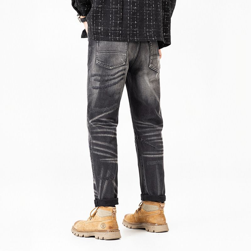 牛仔裤男/牛仔裤/Jeans/裤子冬/阔腿裤男产品图