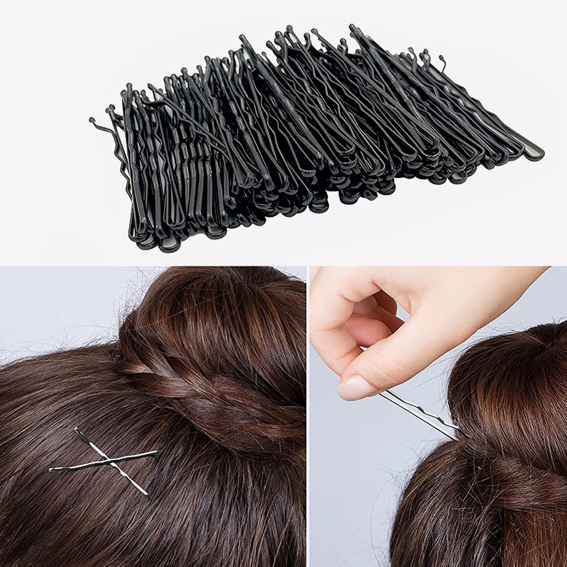 محملة صغيرة سوداء صغيرة تحمل على غطاء شعر مشبك على غطاء الرأس details Picture