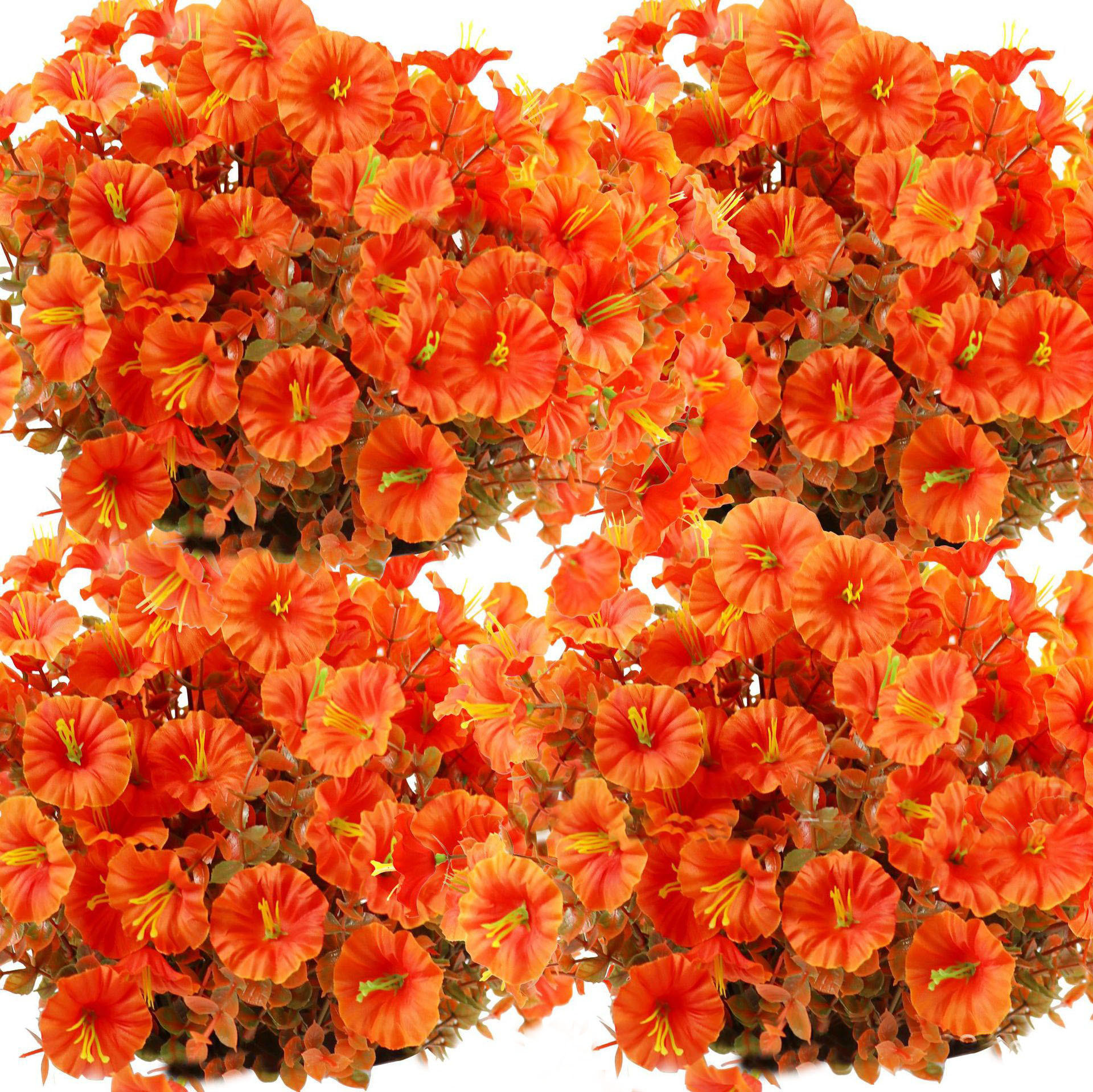 仿真花DIY发饰配件/仿真花/5朵塑膠花/假花/假花批发白底实物图