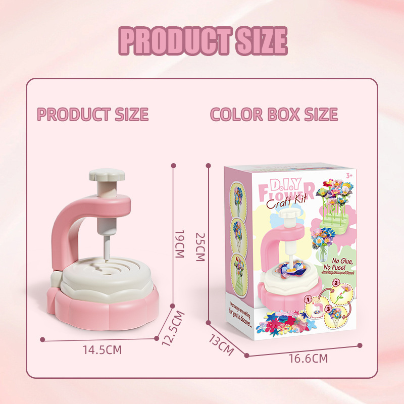 Cross-border children's creative DIY handicraft kit, toy handcrafted simulation bouquet making, birthday gift flower arrangement machine Application Scenario