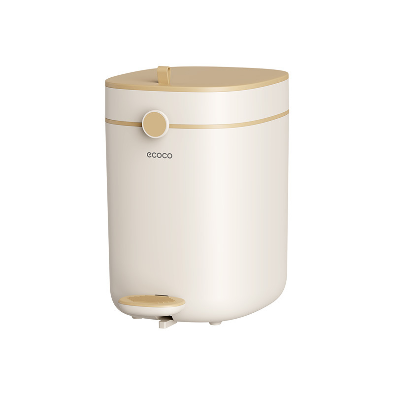 This is a high-end household trash can. It is a foot-operated bedroom, toilet, and kitchen trash can with a flip-top lid. It has a large capacity Item Picture