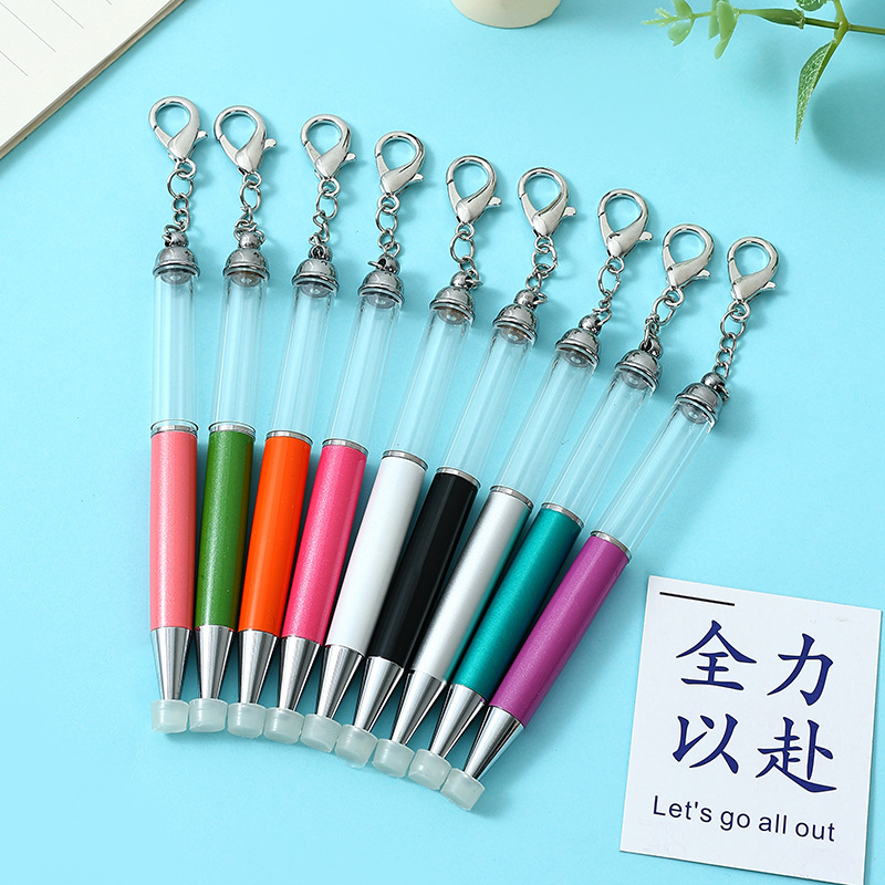 Empty tube pens, empty tube pendant pens, metal pens, ballpoint pens can be printed with logos. Factory wholesale, fashionable colors available details Picture