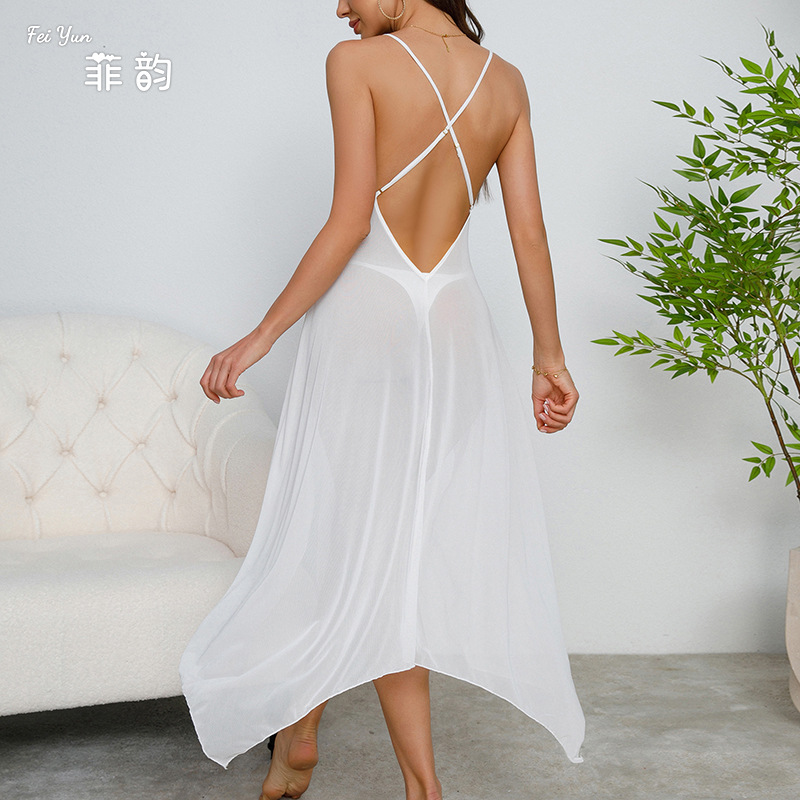 European and American export sex underwear, European and American nightclub sexy V-neck backless sleeveless halter dress manufacturer wholesale 863 Specification image