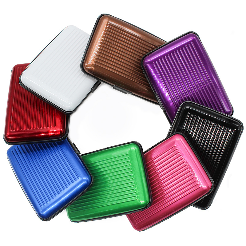 PLUS- Waterproof and anti-magnetic aluminum alloy credit card case, business card holder, aluminum bus bank collection card holder