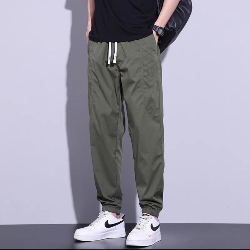 Casual pants for men, spring and summer, thin and loose styles, Harun tapered sweatpants, drawstring sports nine-inch pants, cargo pants, summer trendy brands Application Scenario