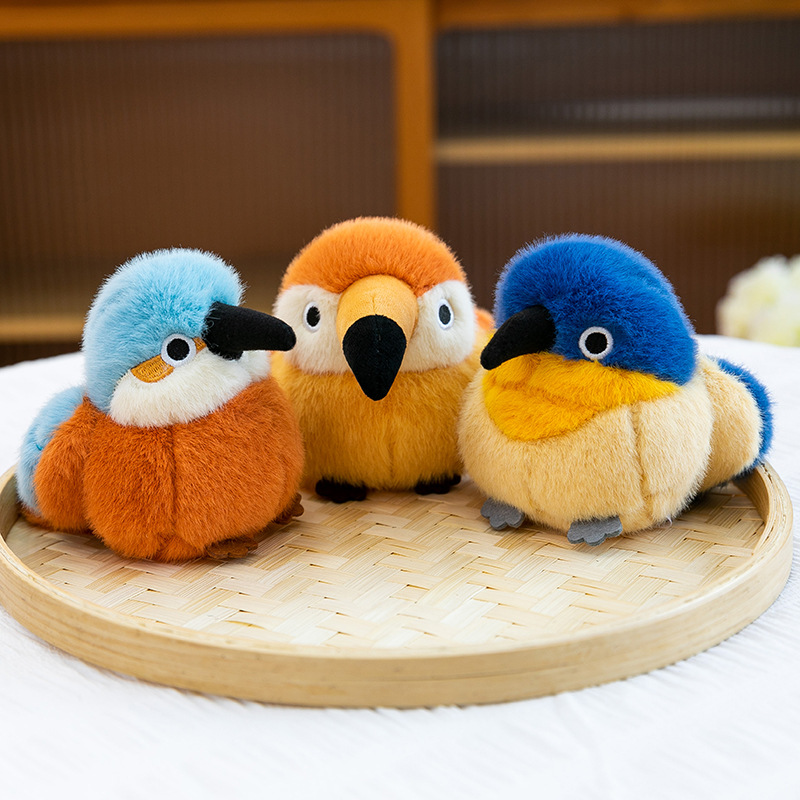Wholesale of cute and adorable bird handheld toys, plush toys, pendants, car keychains, dolls, and wedding giveaways details Picture