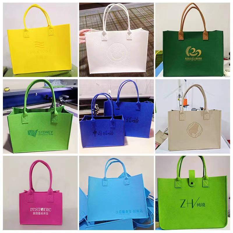 The new ins large-capacity felt tote bag, the same as the Douyin portable felt tote bag Application Scenario