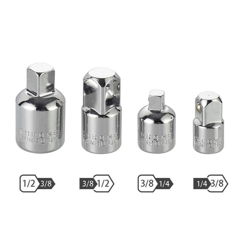 Socket conversion head 1/4 3/8 1/2 square reducer socket connection rod accessory machine repair wrench connection conversion head details Picture