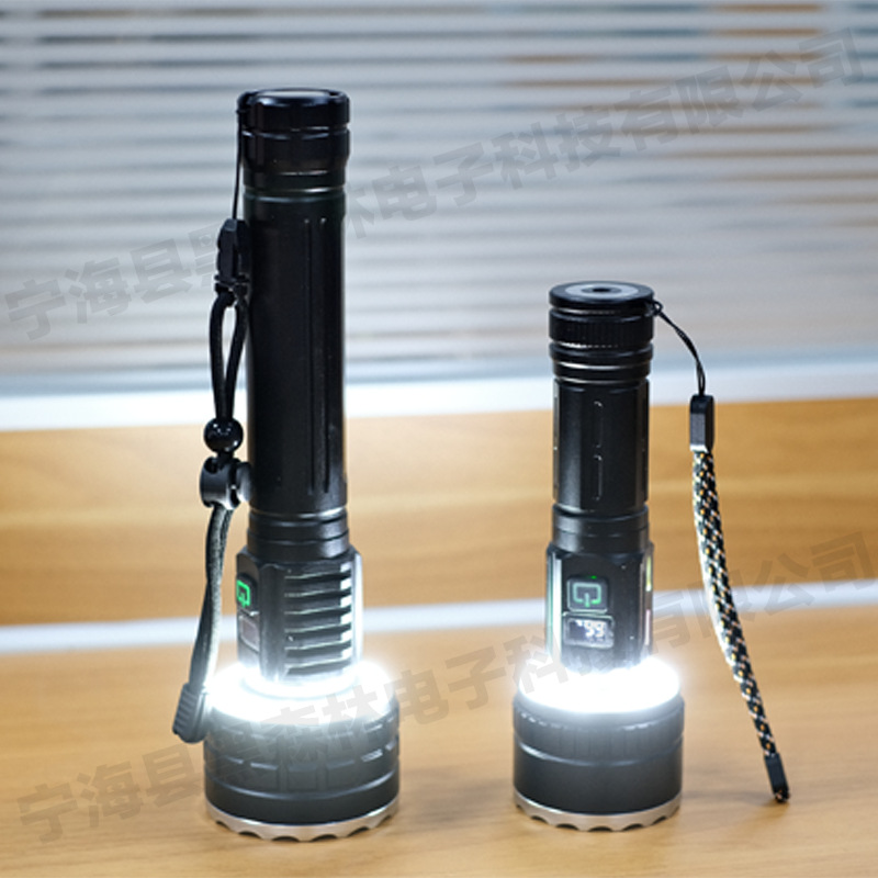Cross-border white laser patrol flashlight, ultra-bright long-range portable digital battery flashlight, emergency outdoor ambient light Application Scenario