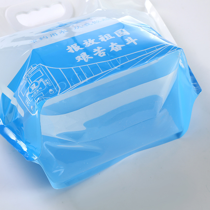 Transparent plastic water bag vacuum machine, vacuum bag production, rice bag with two-sided patterned aluminum foil preservation bag, food packaging bag details Picture