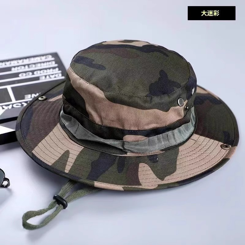 Factory direct supply Benny hats, camouflage, round-brimmed, wide-brimmed hats, outdoor mountaineering and fishing hats, sun protection and shade hats, military enthusiasts Specification image