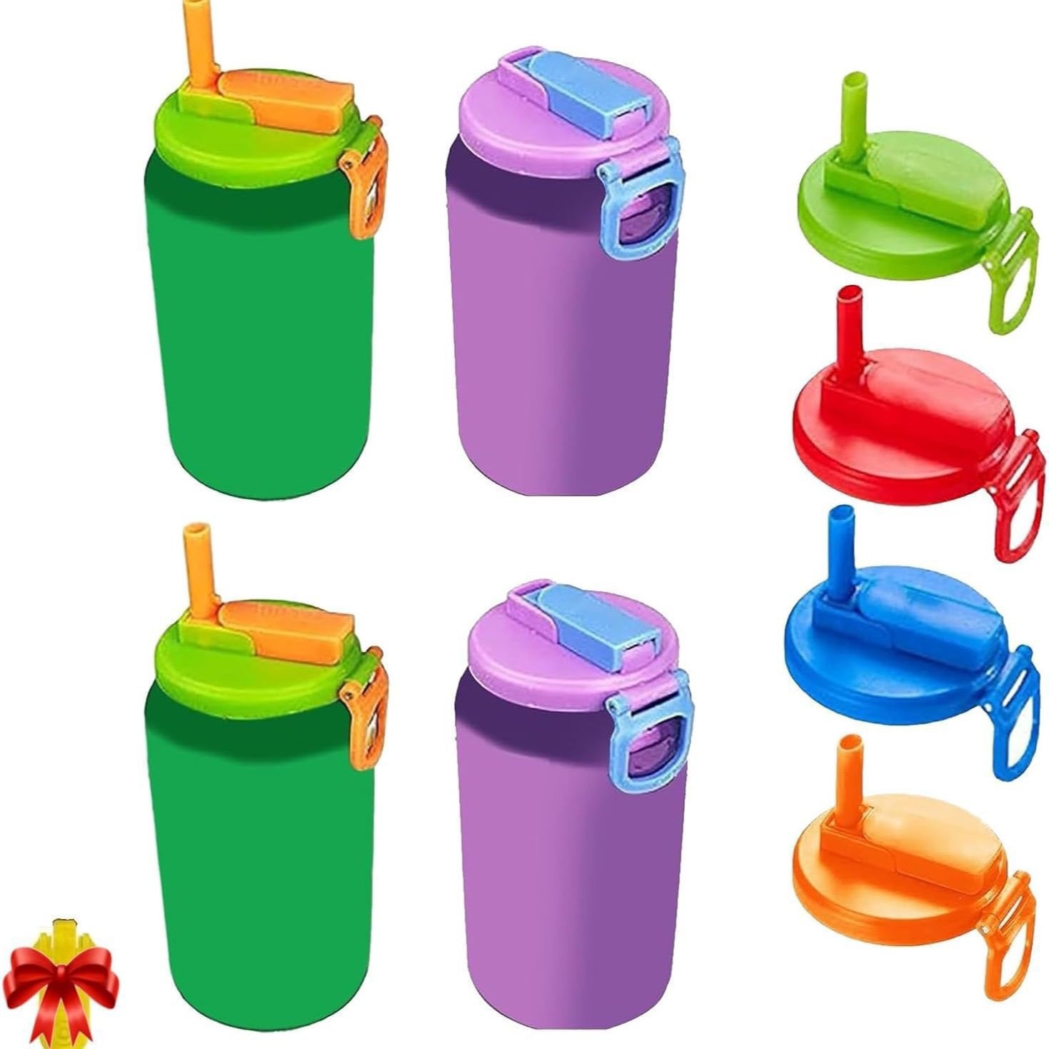 Douyin's best-selling foldable can, straw, one-piece overflow seal cap, cola and Sprite bottle cap, cup cap