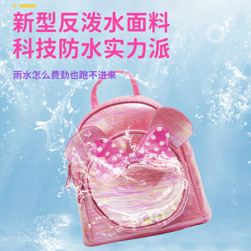 Big-tailed cat cartoon Mickey Mouse ears bow backpack, princess fashion girls' schoolbag, casual and cute bag Application Scenario