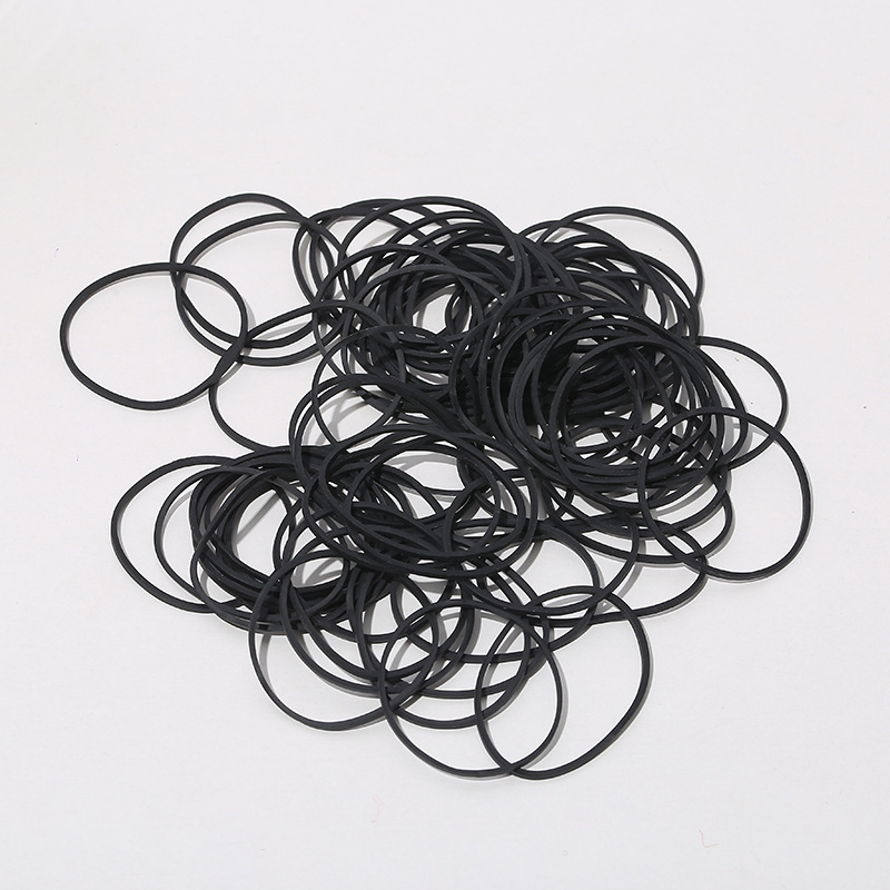 一斤黑色橡皮筋牛皮筋美发店橡胶圈皮套批发影楼盘发美发化妆皮筋详情图5