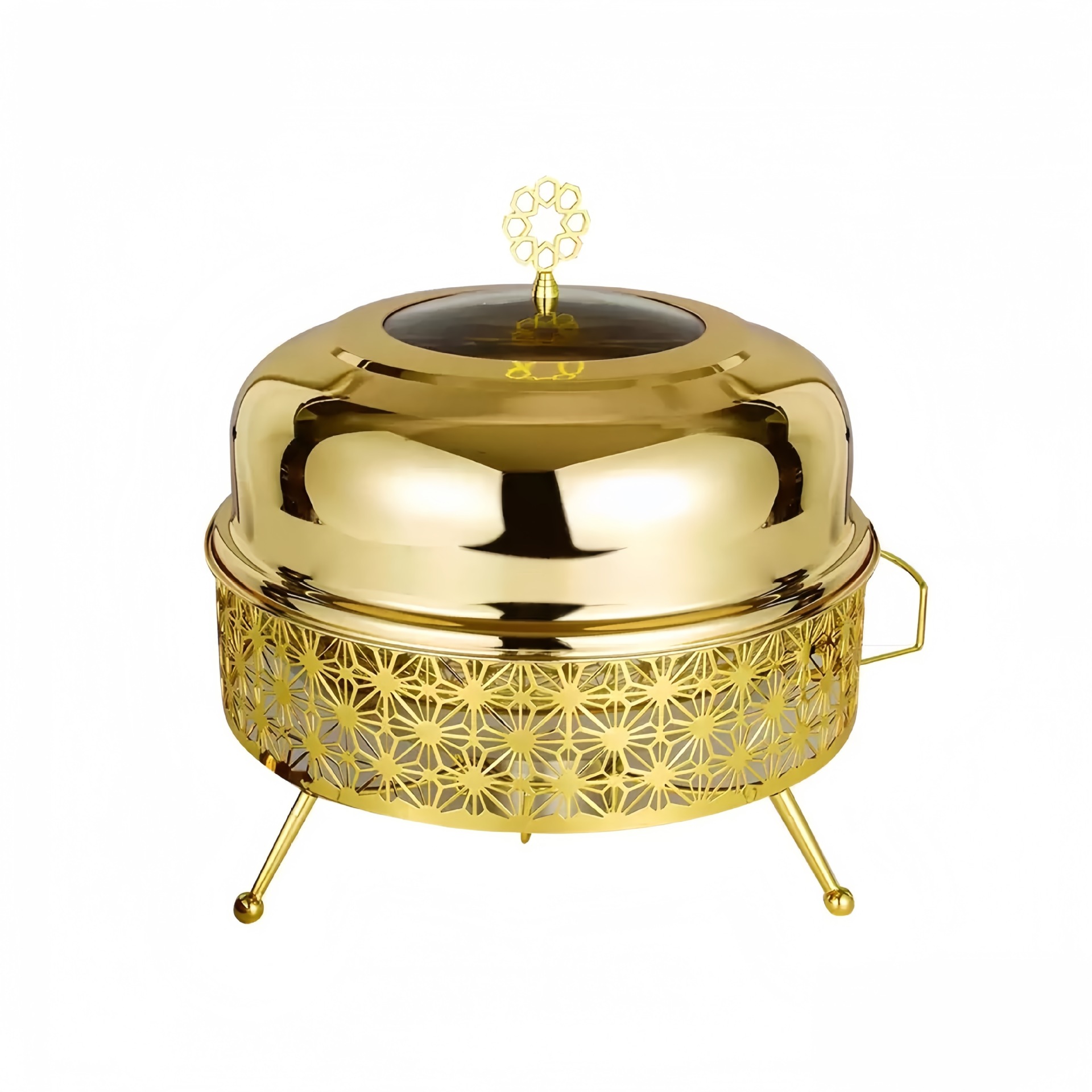 Foreign trade cross-border golden luxury hanging buffet stove Hotel restaurant wedding banquet Specification image