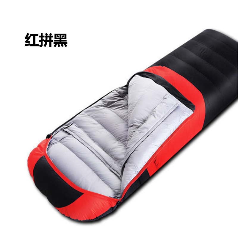 Cross-border in-stock down sleeping bags, outdoor single-person spliced camping ultra-light midday rest warm down sleeping bags wholesale Specification image