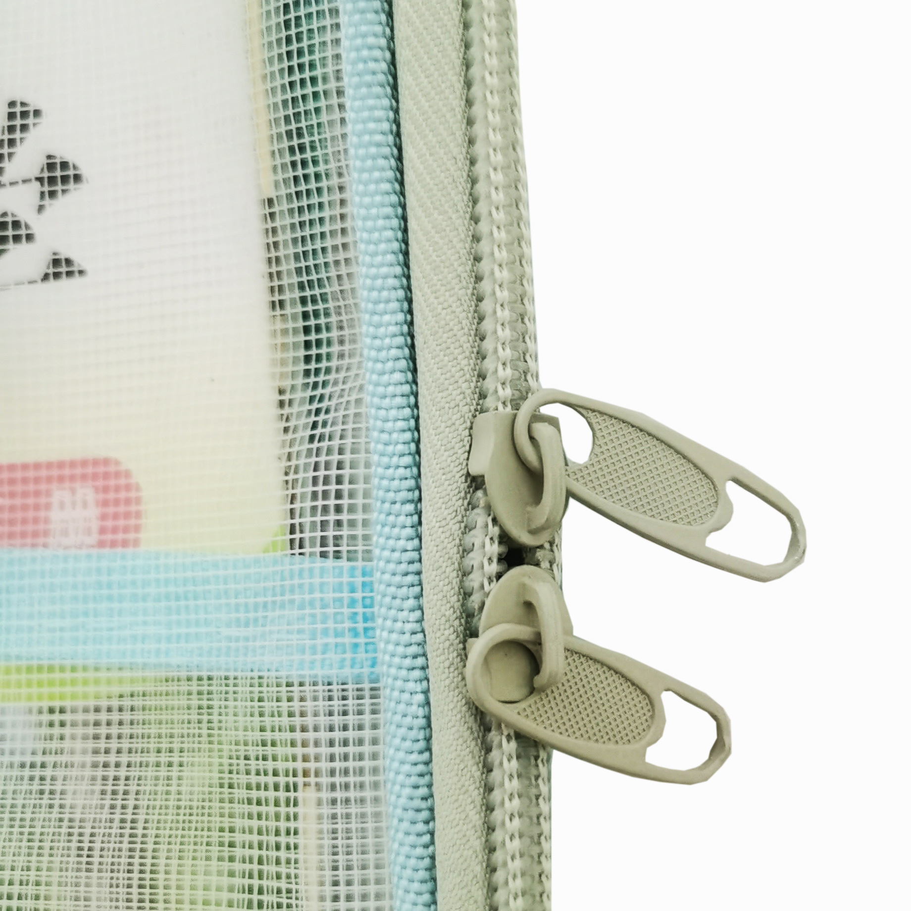 Japanese A4 subject classification bag for primary school students, thickened tutorial mesh, zipper storage file bag, transparent for exams Item Picture