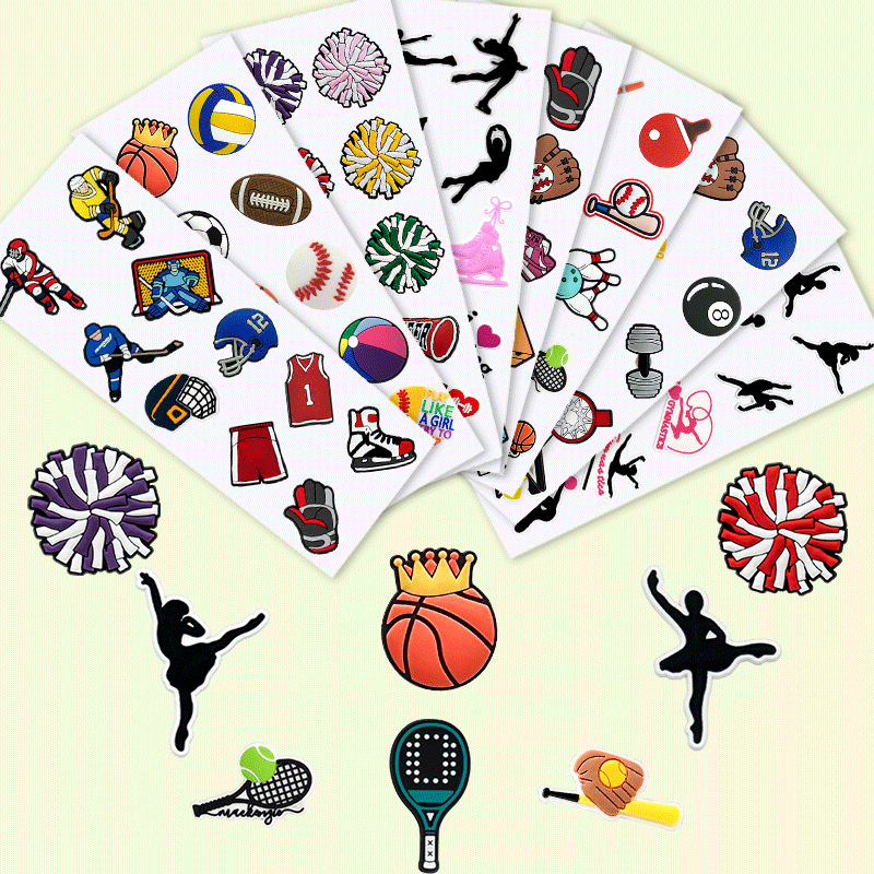 跨境新款运动篮球足球洞洞鞋配饰鞋花鞋扣装饰休闲鞋配件鞋扣套装