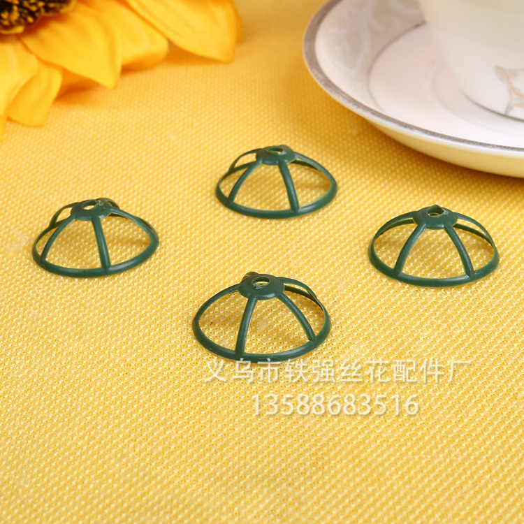 塑料空碗仿真花配件花类配件半空碗制花材料义乌厂家批发塑料花托