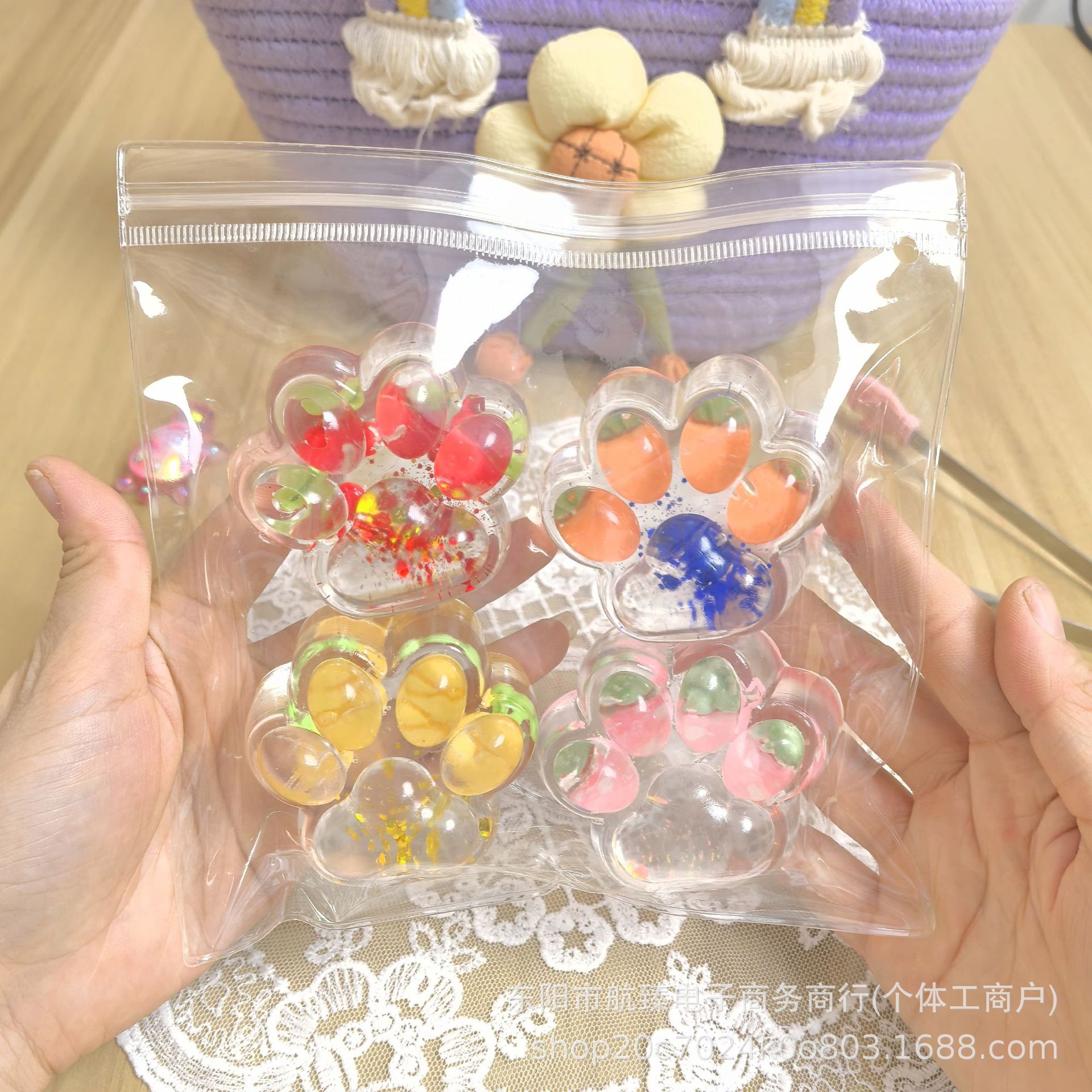 Hamster Pinching Fun Cat Paw stress-relieving toy Mud imitation Silicone Ball Pinching Fun Squeezing Toy Transparent Pinching Fun Specification image