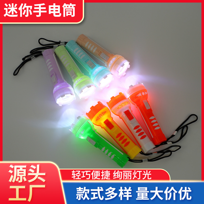 New plastic LED high-intensity L-283 flashlight, 10cm outdoor household flashlight, available for night market supply