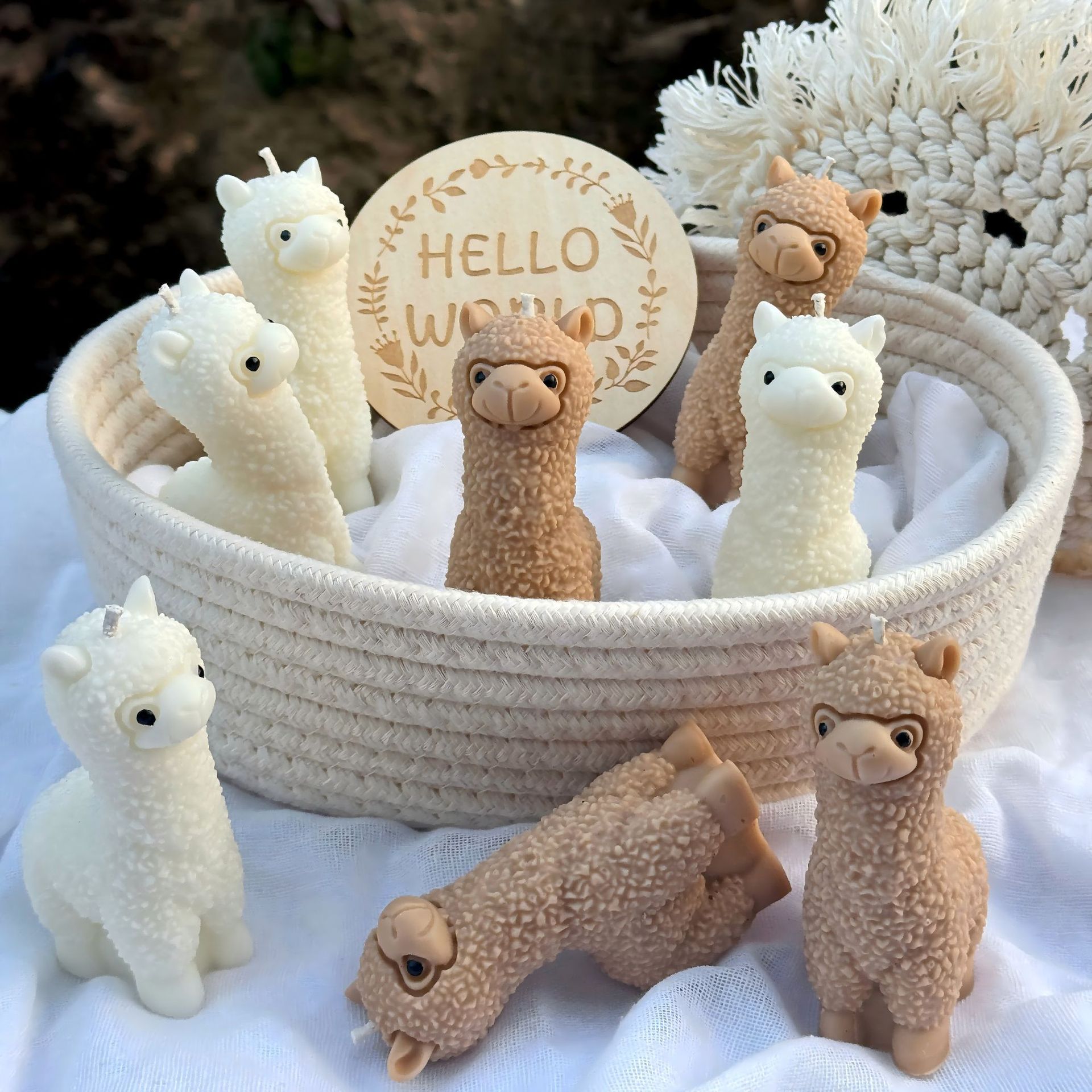 搞怪呆萌蜡烛羊驼可爱蜡烛香薰家居摆件拍摄道具仿真动物造型蜡烛