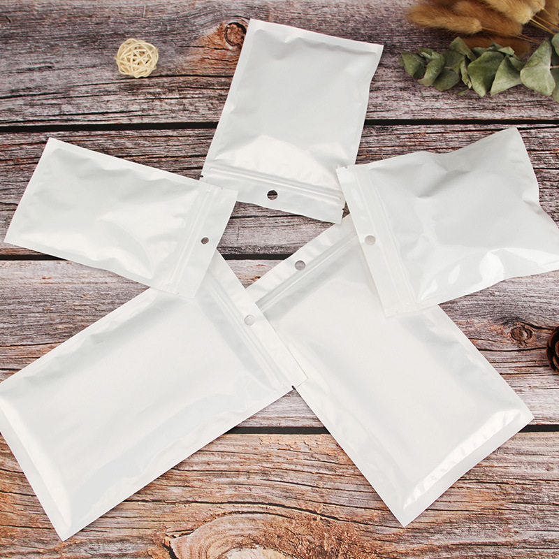 Self-sealing bags, pearlescent film, yin-yang bone bags, semi-transparent plastic bags, mask packaging bags, sealed zipper bags, printing Specification image