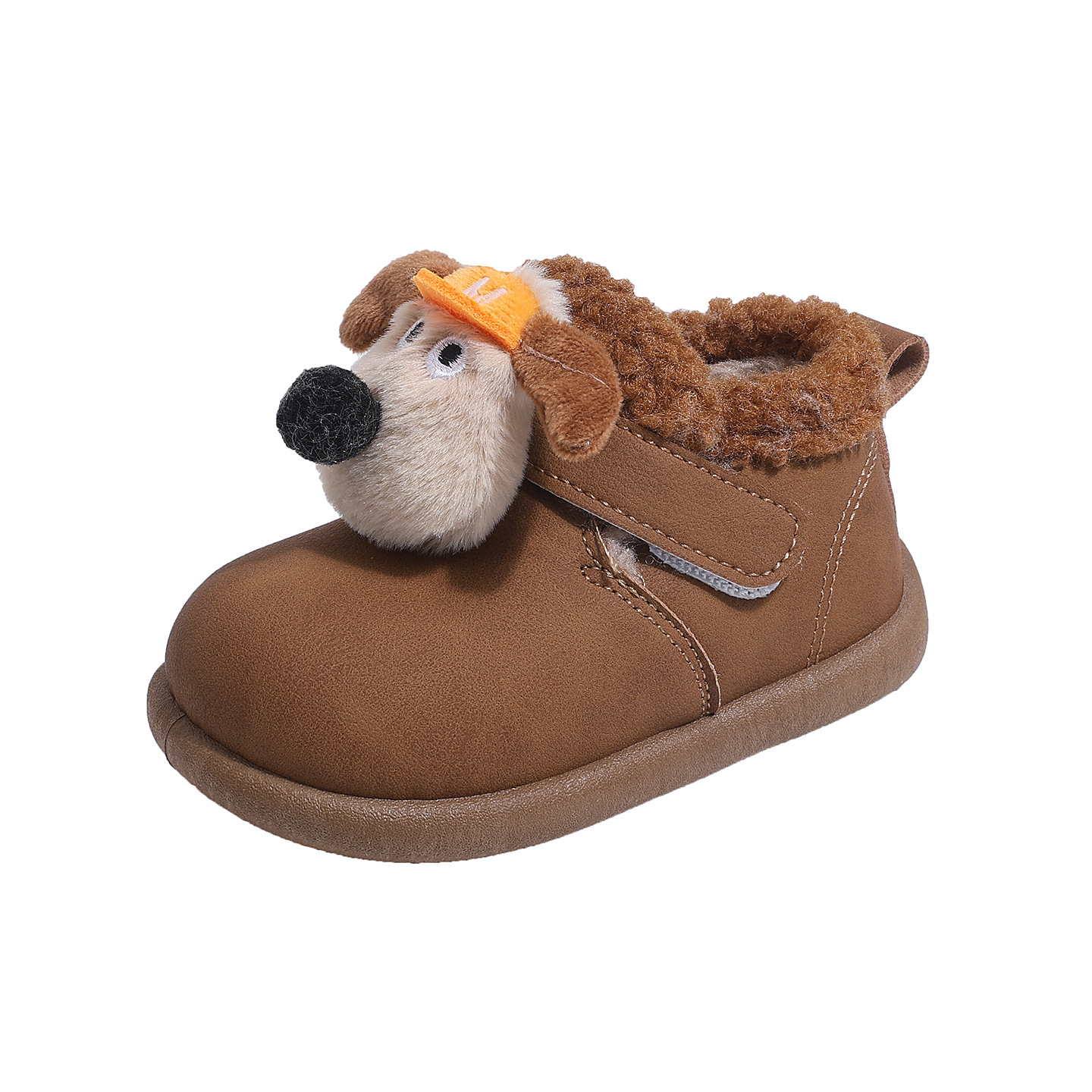Children's cotton shoes 2025 Winter new style Boys' and girls' cartoon dog Boken shoes with fleece warmth, small and medium-sized children's snow boots Item Picture