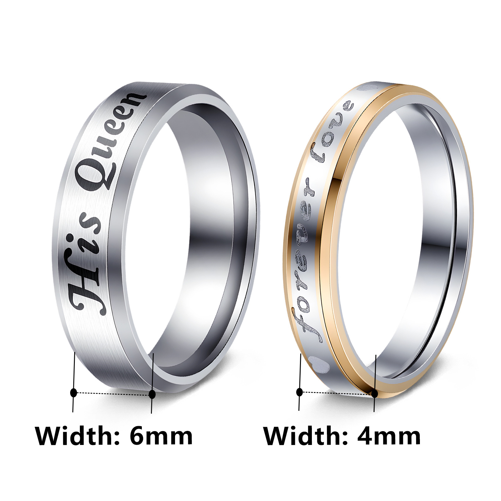 戒指/情侣戒指/脚戒/戒指空托/对戒情侣个性白底实物图