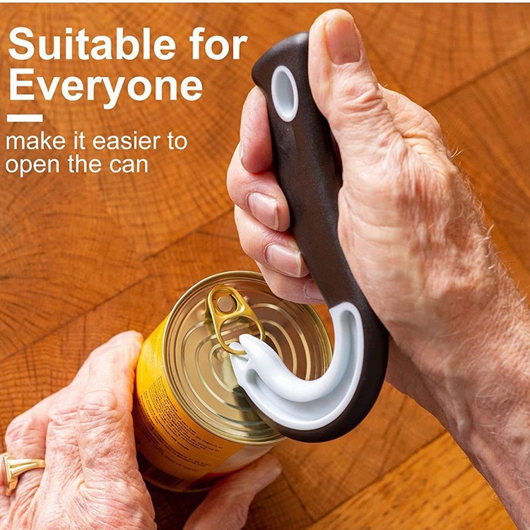 Hook-shaped can opener, can opener, manual bottle opener, kitchen small tools, labor-saving multi-functional screwdriver