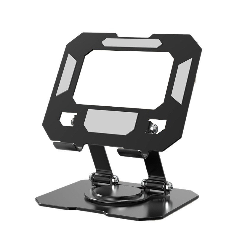 The foreign trade notebook stand is suitable for mobile phones, ipads and tablets. It is a metal stand that can be folded and rotated 360° for desktop live streaming Item Picture