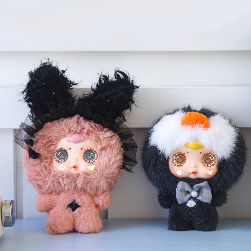 mm milk candy animal earphone case plush pendant Blind box Cartoon cute plush toy multi-style plush pendant Specification image